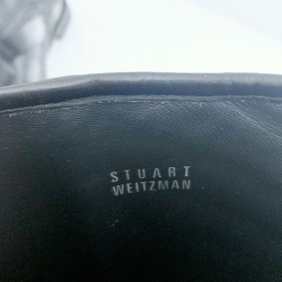 Stuart Weitzman Pointed Toe Flat Boots - Raceway Quilt Back - Picture 12 of 13